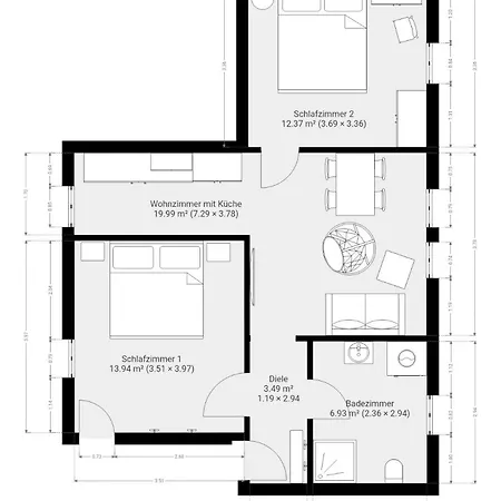 아파트 Harztraeume No4 # Parkplatz # 2 Separate Sz # Smart-tv